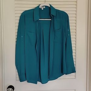 COPY - Teal Green Classic Express Portofino Button Down Shirts Pocket Detailing…